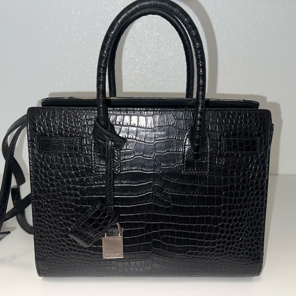 Saint Laurent Black Leather Handbag